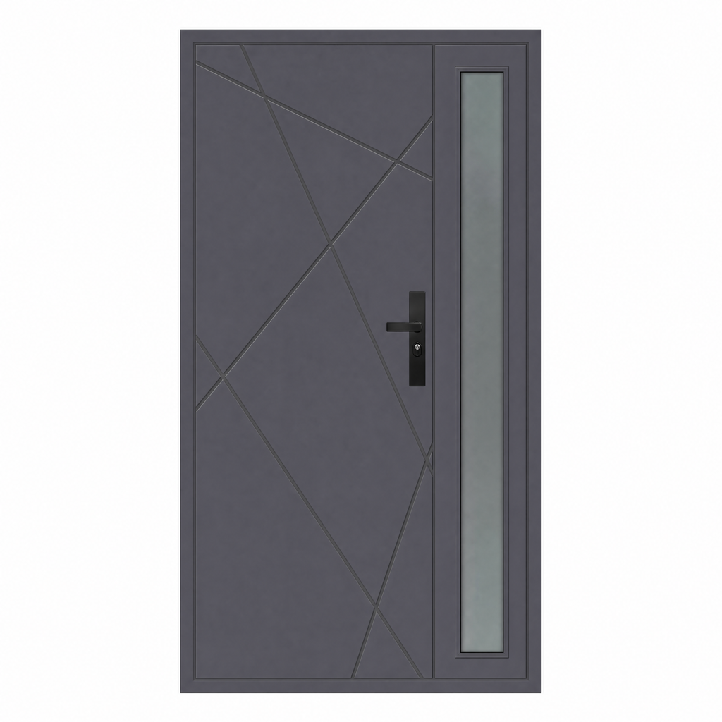 Hőszigetelt biztonsági bejárati ajtó IronDOOR02 kétszárnyú 138x208 cm -rejtett pánttal