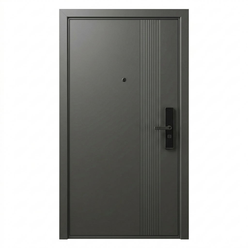Hőszigetelt biztonsági bejárati ajtó IronDOOR01 98x208cm antracit színű 4 funkciós okos zárral
