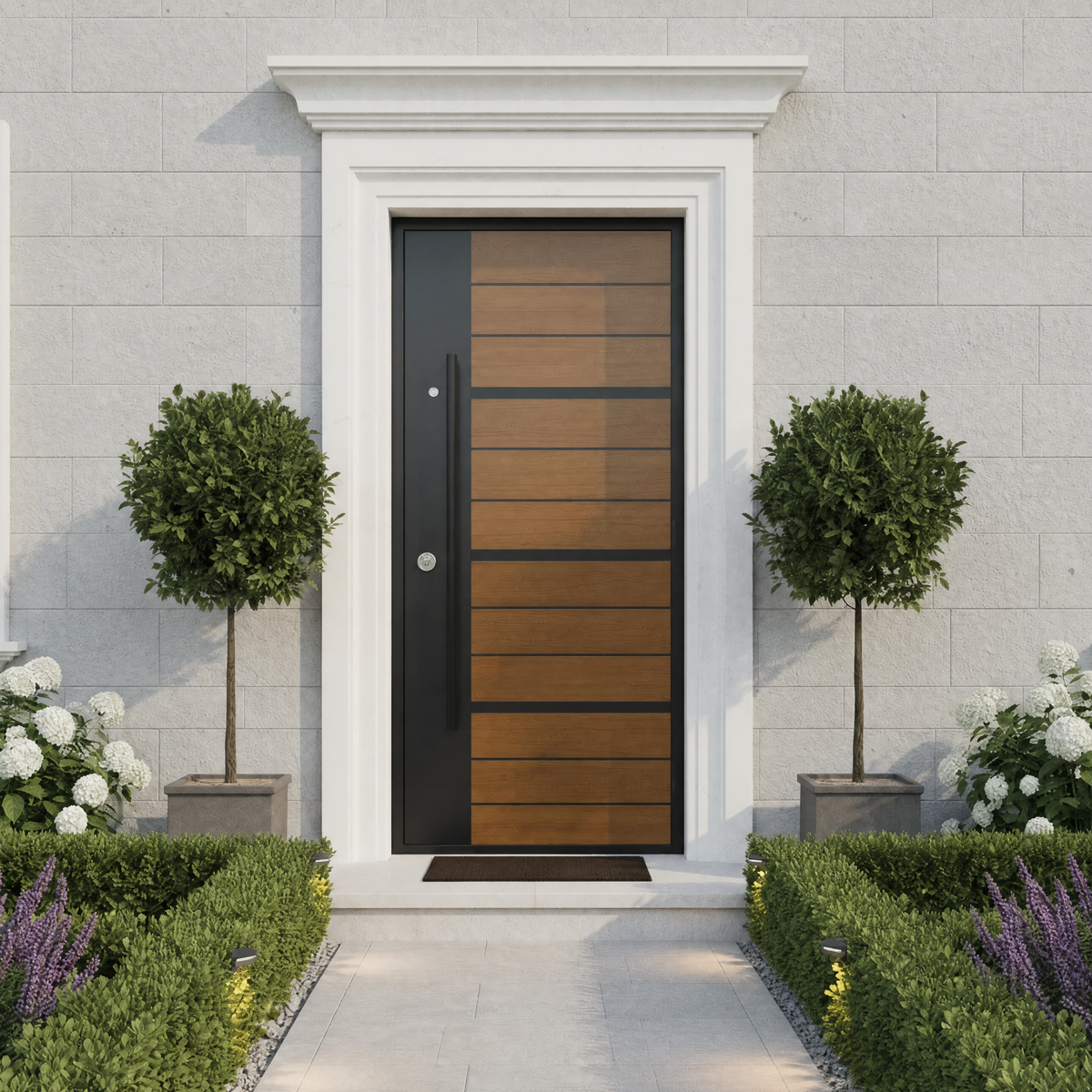 Hőszigetelt biztonsági bejárati ajtó IronDOOR24 98×208 cm - Prémium kivitel: 100mm-es profil, rejtett zsanérral